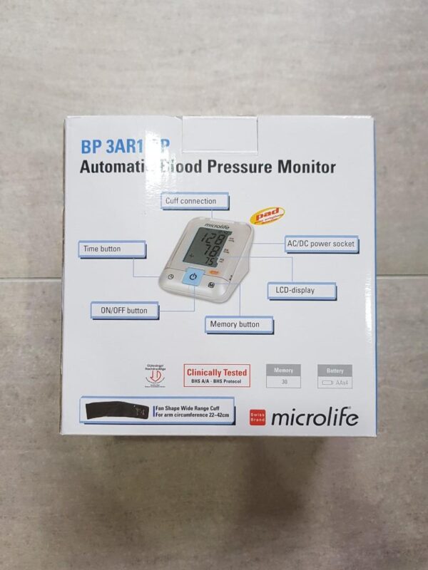 Microlife BP-3AR1-3P Automatic Blood Pressure Monitor With Free Adapter