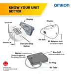 Omron Hem 7121J Fully Automatic Digital Blood Pressure Monitor with Intellisense Technology & Cuff Wrapping Guide Most Accurate Measurement (White) (Power Source - Battrey)