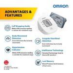 Omron Hem 7121J Fully Automatic Digital Blood Pressure Monitor with Intellisense Technology & Cuff Wrapping Guide Most Accurate Measurement (White) (Power Source - Battrey)