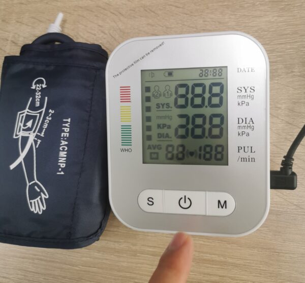 Home use upper arm lcd display full automatic digital blood pressure monitor