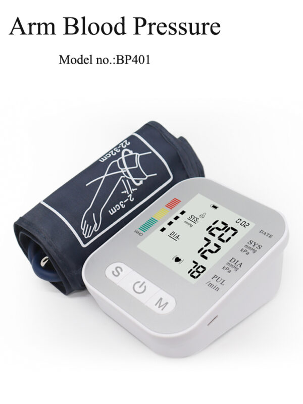 Home use upper arm lcd display full automatic digital blood pressure monitor