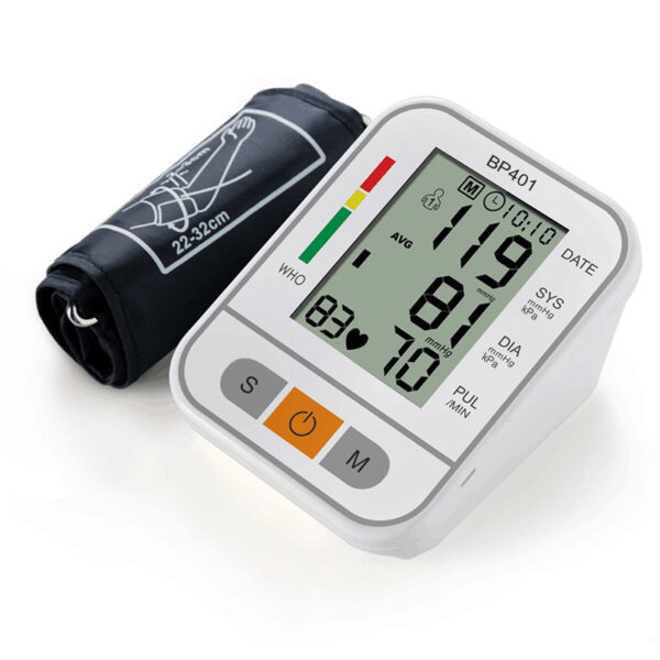 Home use upper arm lcd display full automatic digital blood pressure monitor