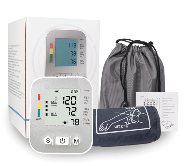 Home use upper arm lcd display full automatic digital blood pressure monitor