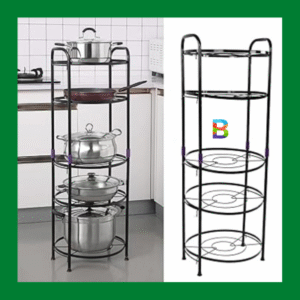 5 Layer Pot Rack by buyonebd – Heavy-duty vertical kitchen organizer for pots and pans in Bangladesh