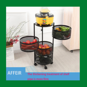 Compact and stylish 5 Layer Round Kitchen Organizer