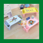 Baby Plastic Desk for kids with colorful design and spacious top