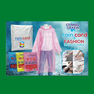 Compact Rain Protection Set – Keep Your Essentials Dry with Gloves and Rain Cards