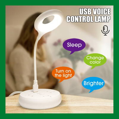 Smart Voice Control Light – USB LED Desk Lamp with Voice Activation