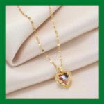 Wings Heart Pendant Necklace – Elegant Sterling Silver Necklace with Angel Wing Heart Pendant