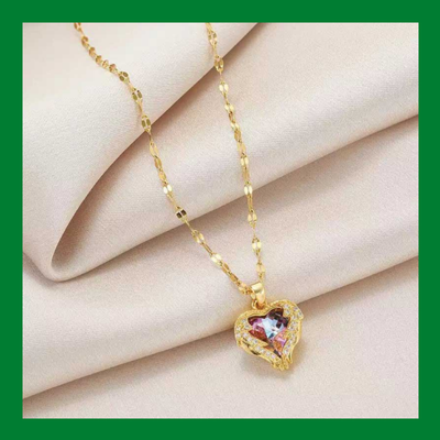 Wings Heart Pendant Necklace – Elegant Sterling Silver Necklace with Angel Wing Heart Pendant