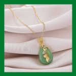 Buddha Stones Jade Oval Pattern Blessing Fortune Necklace Pendant from buyonebd