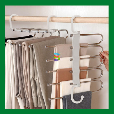Almari Hanger – Durable, space-saving clothes organizer for wardrobes, with non-slip design and smooth edges for wrinkle-free clothing storage.