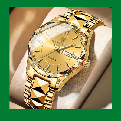 Binbond Luxury Quartz Watch for Men with Stainless Steel Band and Luminous Dial